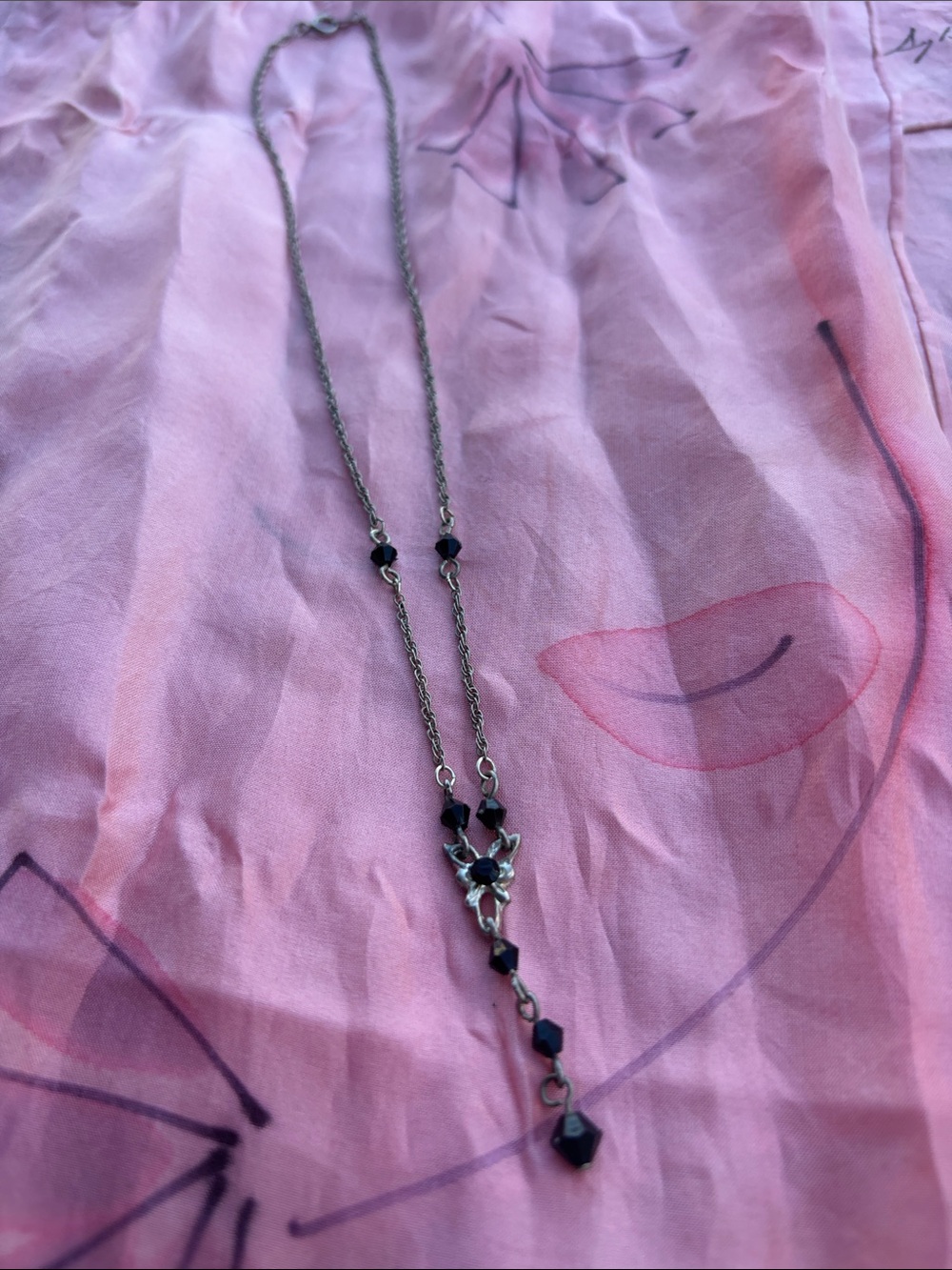 16” Delicate Black Crystal Drop Necklace for Women - 10 for $10 Bundle